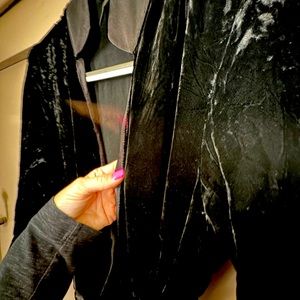 Black velvet robe